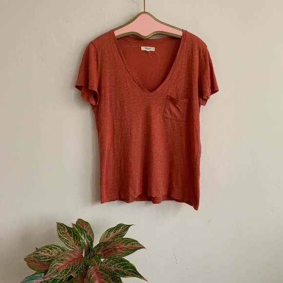 Madewell Tops - Madewell Cotton Shortsleeved Tee In rust color